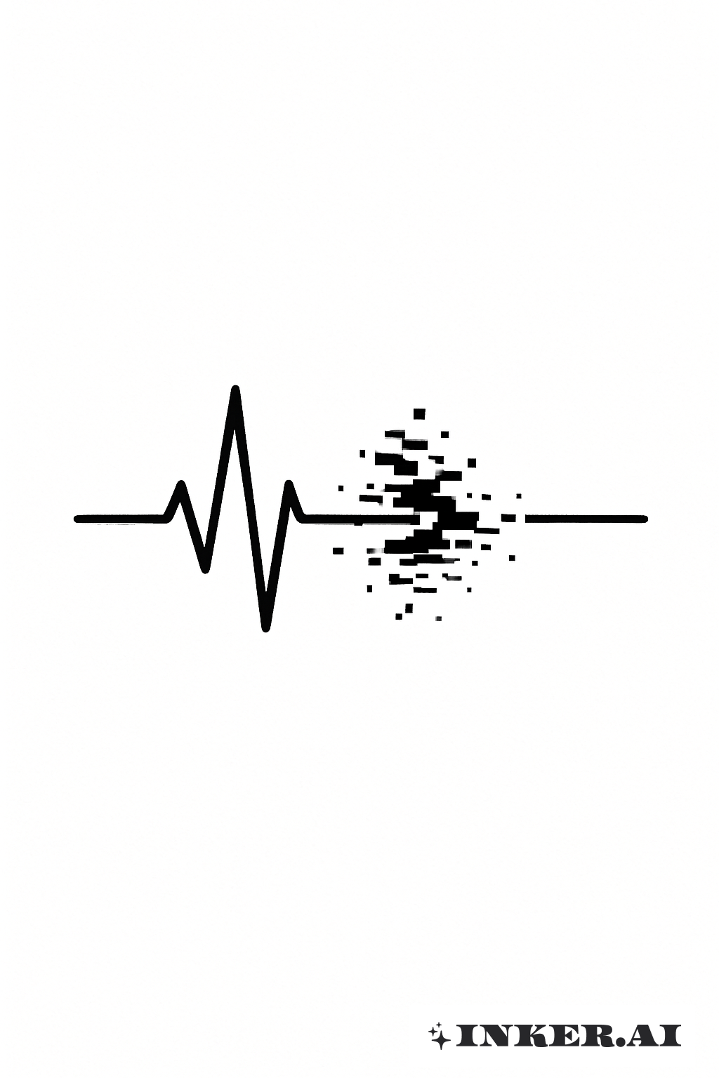 Ligne de Pouls Minimaliste avec un Glitch Infecté