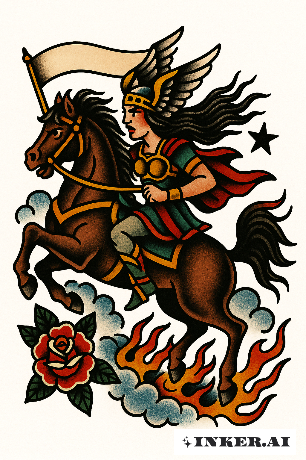Valkyrie Riding Into Battle