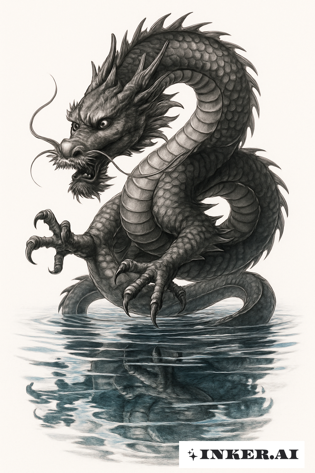 日本龍與倒映之水