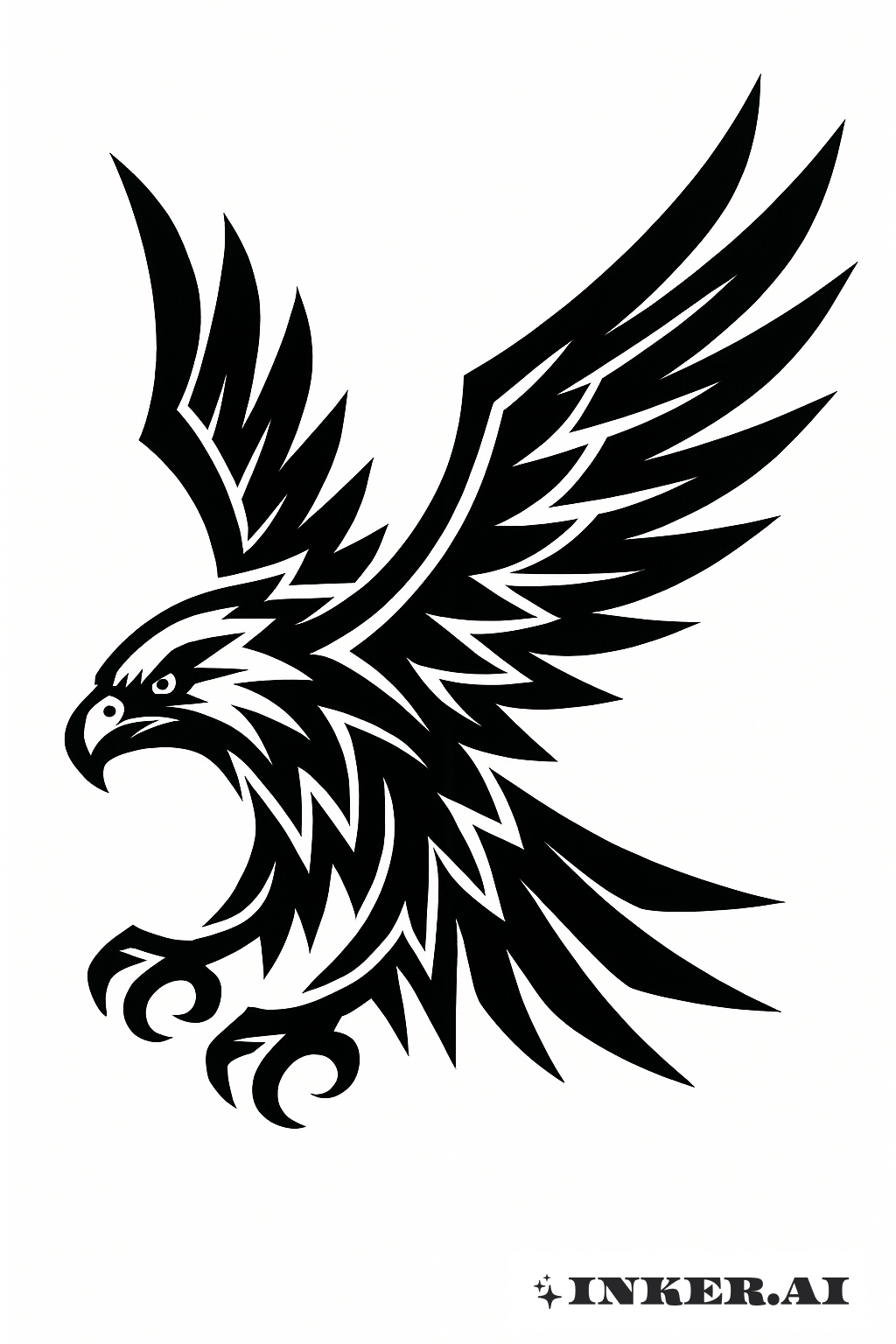 Águia Tribal de Voo Anguloso