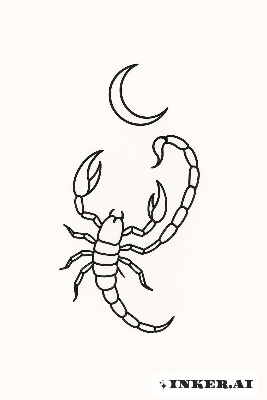 Scorpio Under a Simple Crescent Moon
