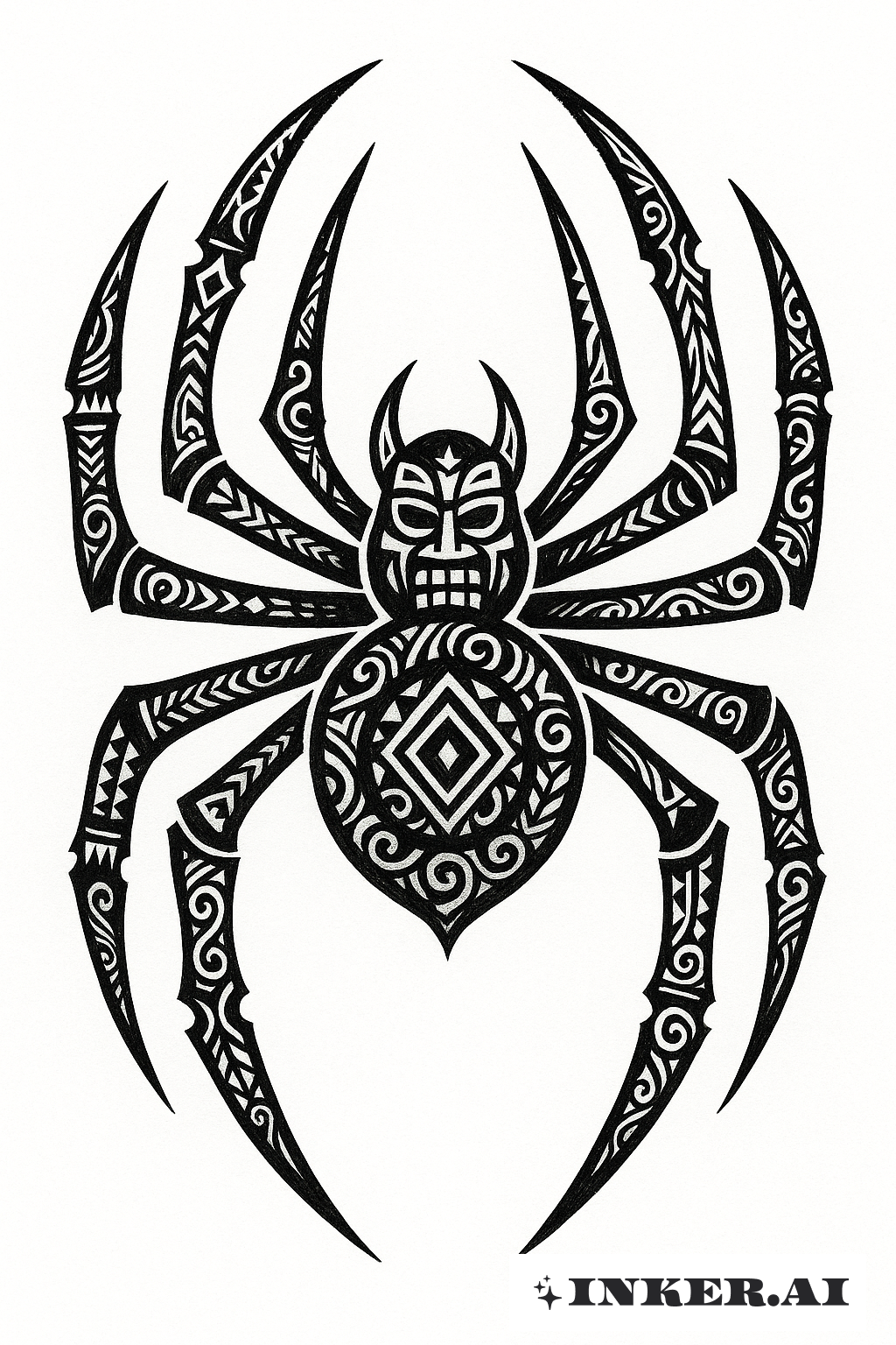Tarántula Fantasma en Estilo Polinesio