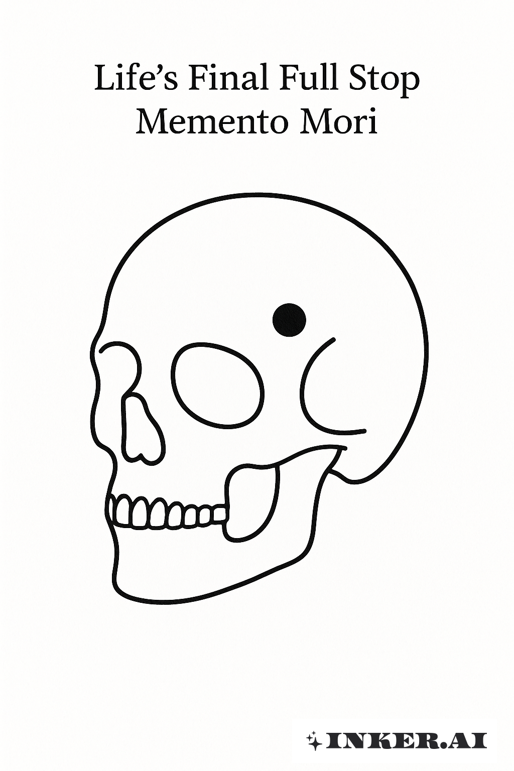 Lebens endgültiger Punkt Memento Mori