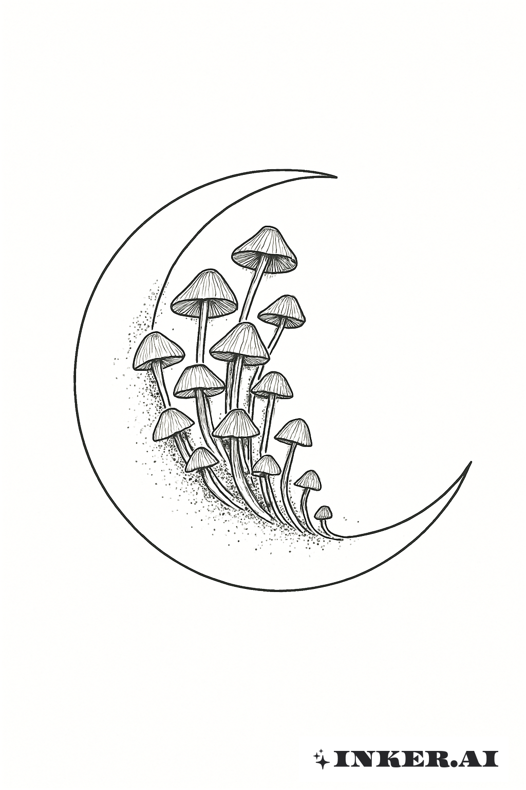 Croissant de Lune Infecté par de Petits Champignons