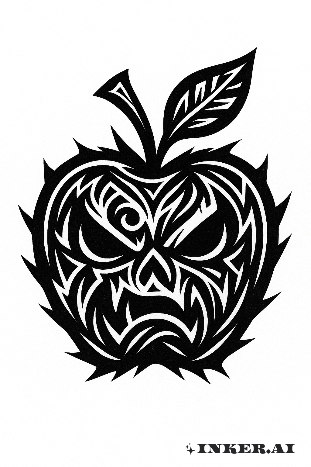 The Stylized Bad Apple with Pointed Edges