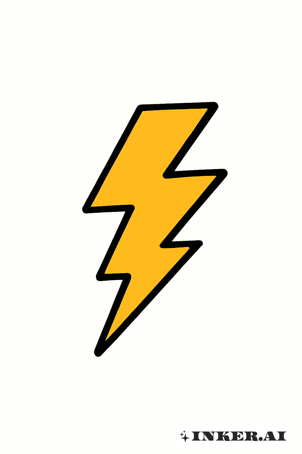 A Classic Cartoon Lightning Bolt