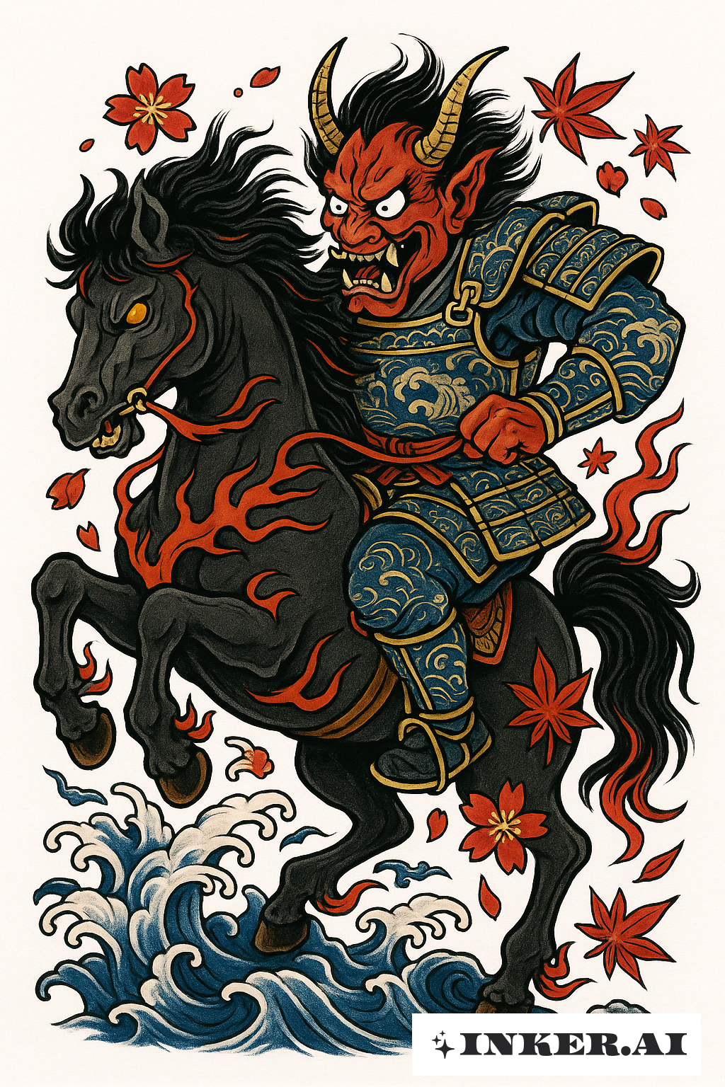 Le Cheval Sombre Démone de l'Oni
