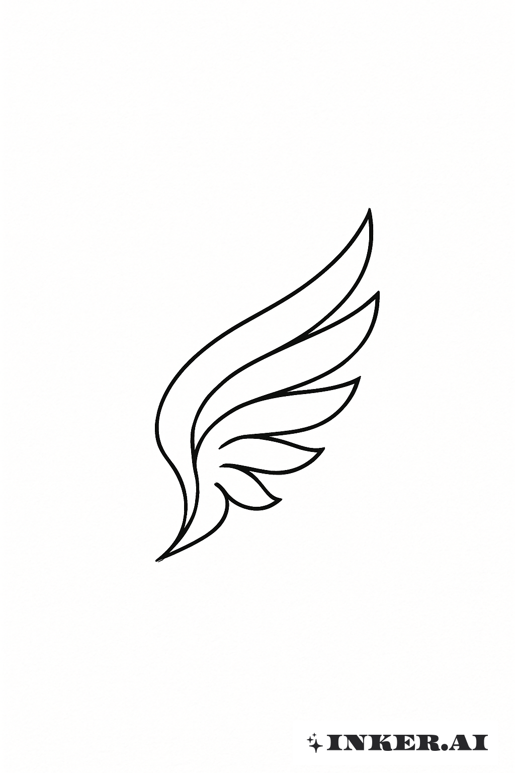 Asa de Águia Abstrata e Pequena