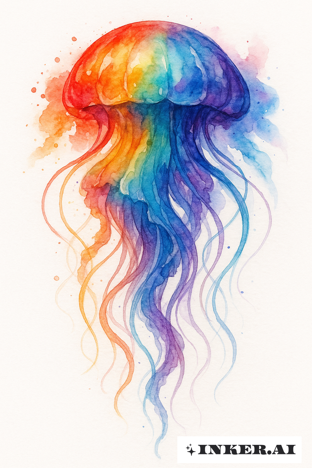 Méduse Arc-en-ciel Colorée