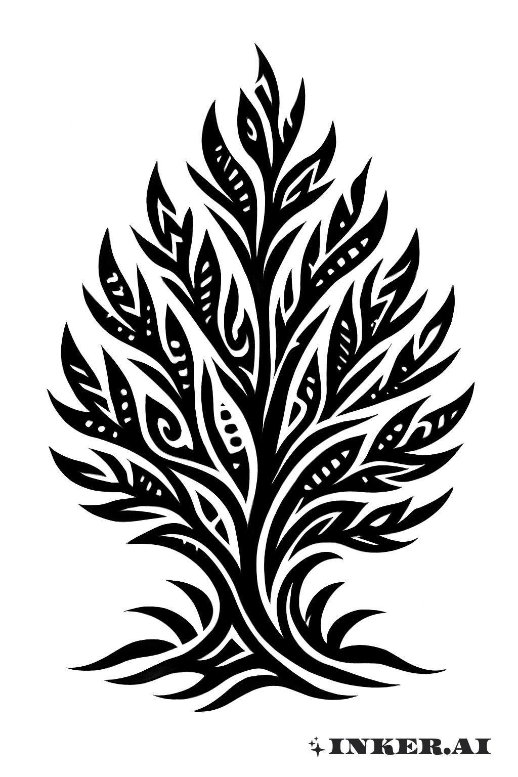 Tribal Pattern of a Sagebrush Bush