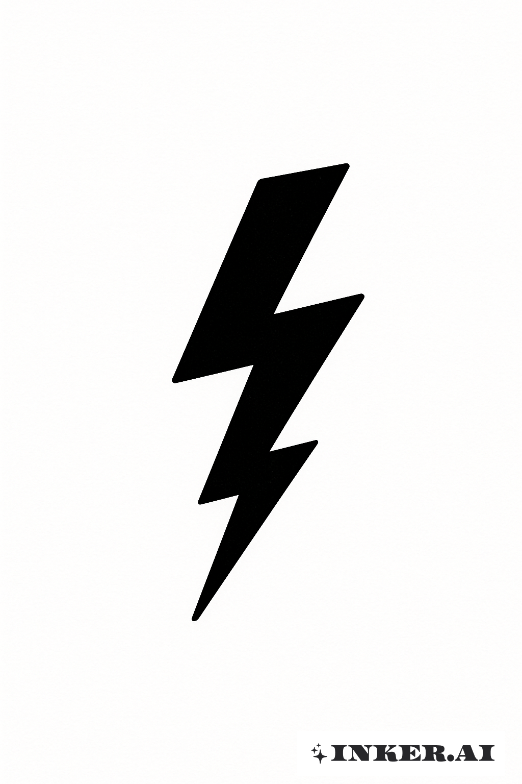 Một Hình Xăm Tia Chớp Đơn Giản