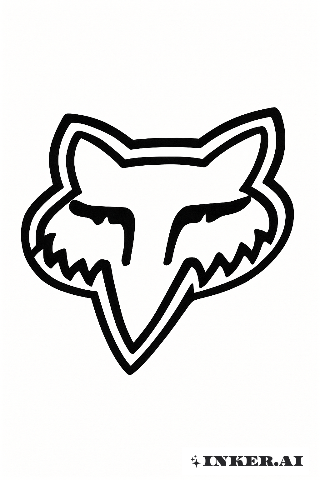 Un emblème stylisé de logo de course de renard