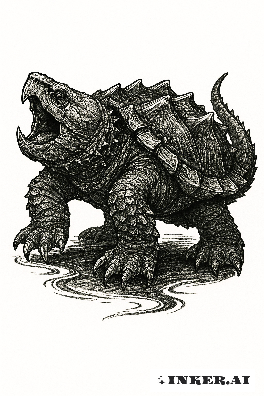 A Realistic Alligator Snapping Turtle
