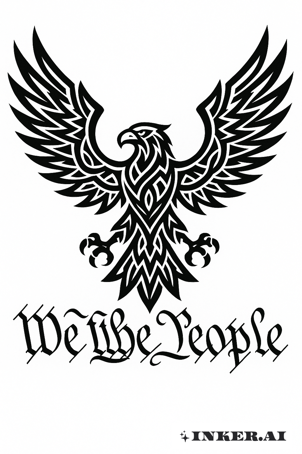 部落雄鹰张开双翼为人民服务