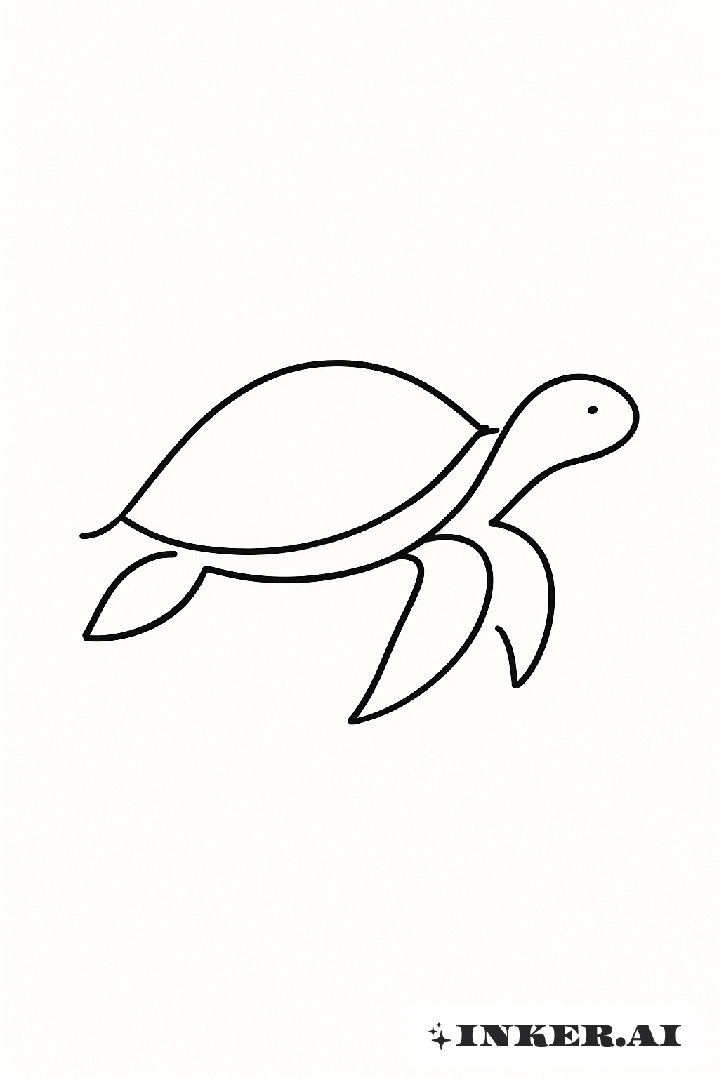 Single Continuous Line Turtle