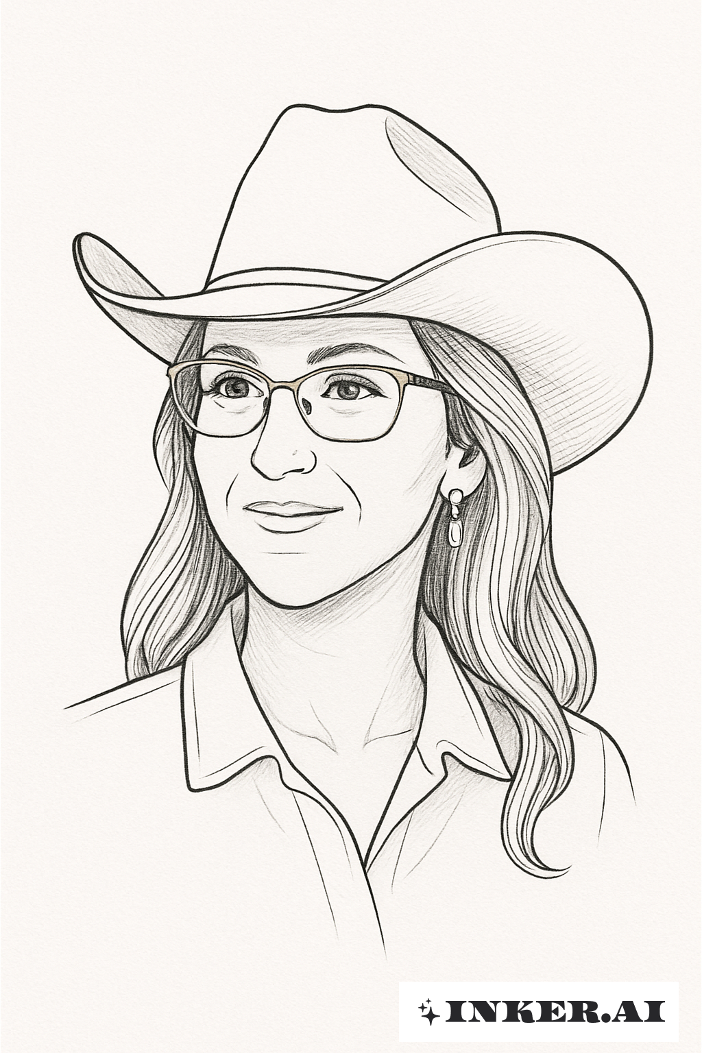 精緻的勞倫·鮑伯特戴著牛仔帽