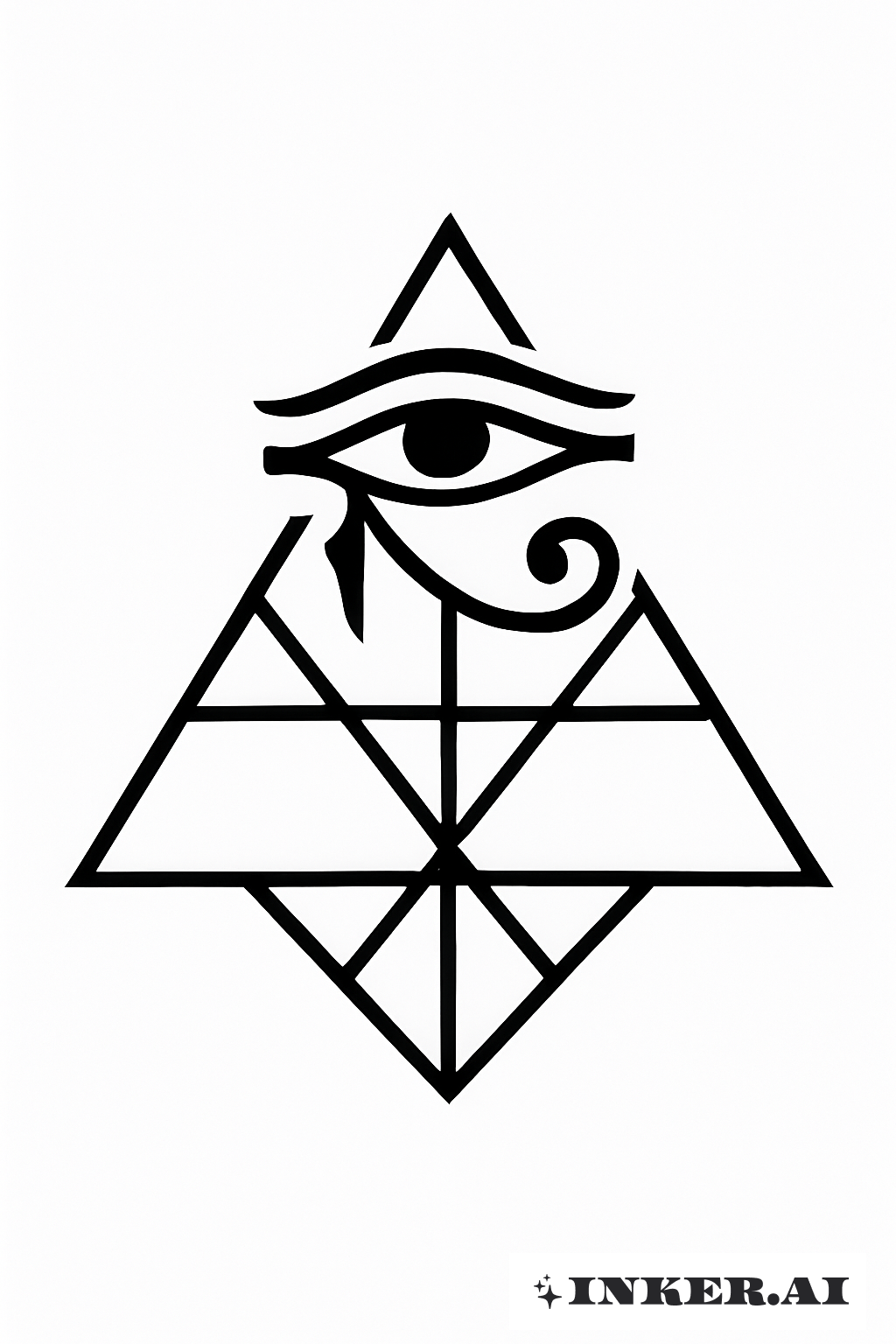 Œil d'Horus au sommet d'une pyramide