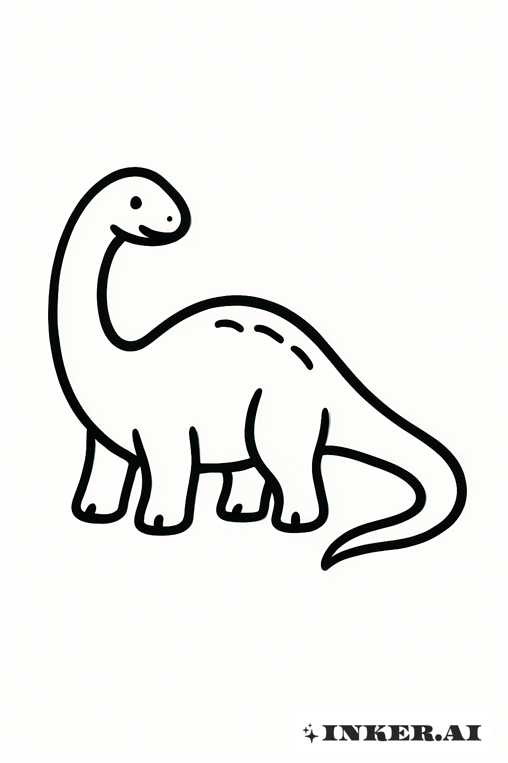 クラシック・ブロントサウルス恐竜アイコン