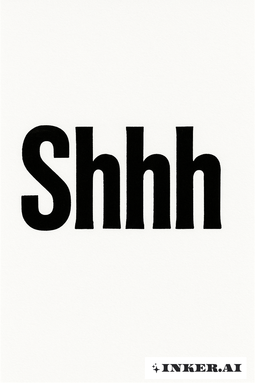 Lettrage Audacieux Shhh