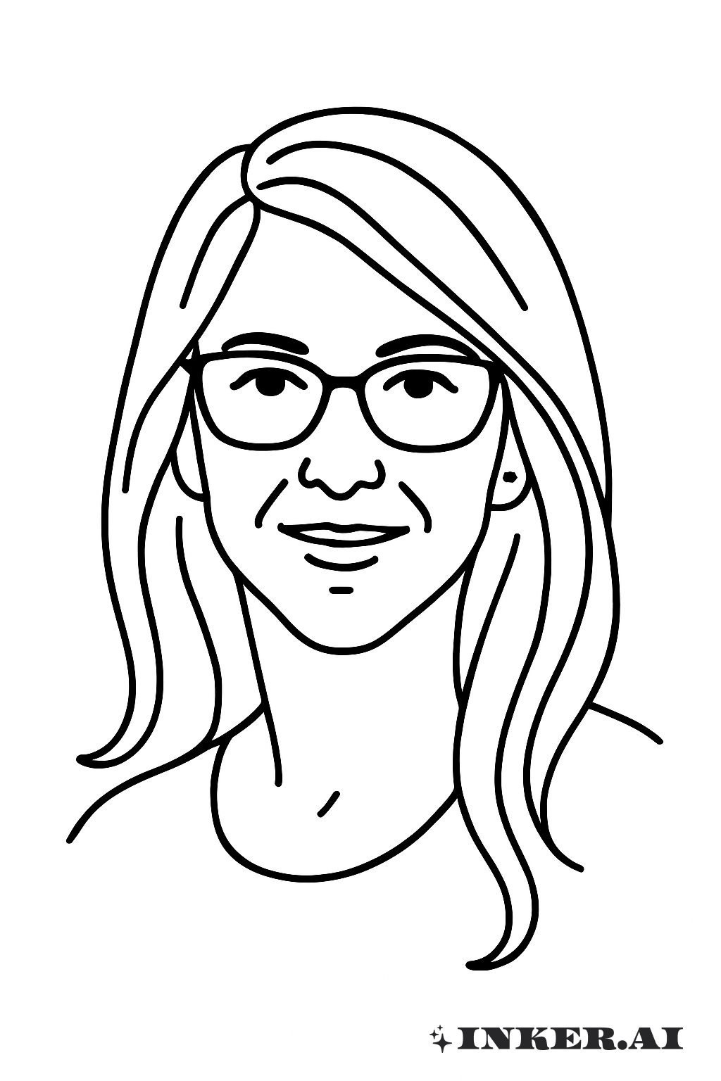 Um Esboço Simples do Rosto de Lauren Boebert