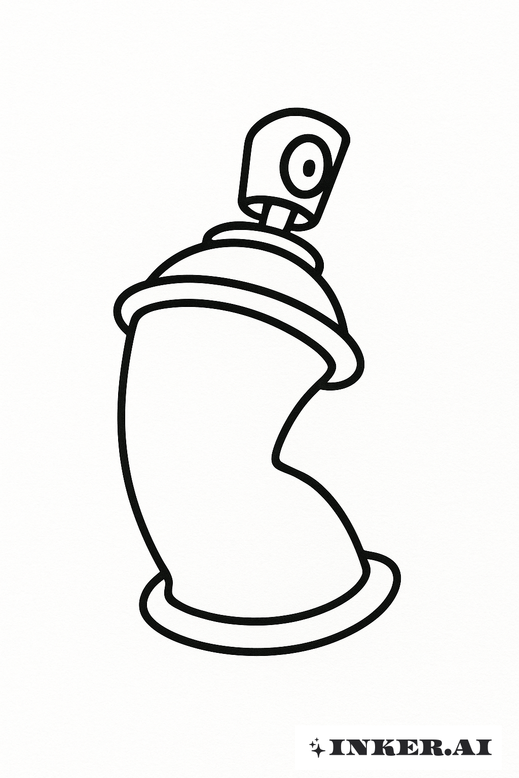 Thiết kế Bình Phun In Một Nét Đơn Giản Phong Cách New School