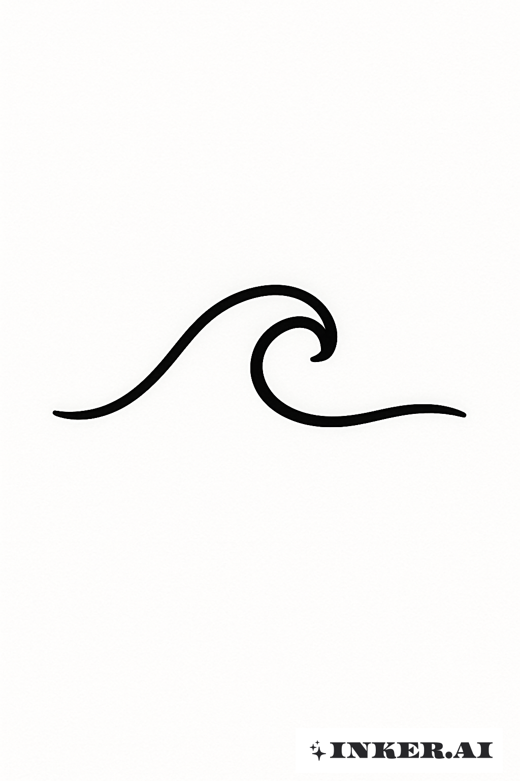 심플 웨이브 라인 블랙아웃