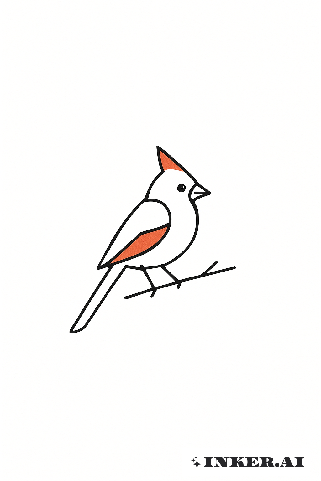 Winziger Kardinal als Tattoo
