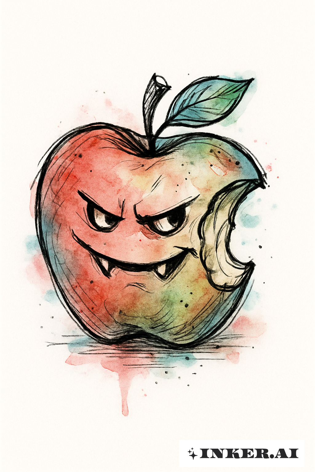 A Sketch-style Bad Apple with Color Washes