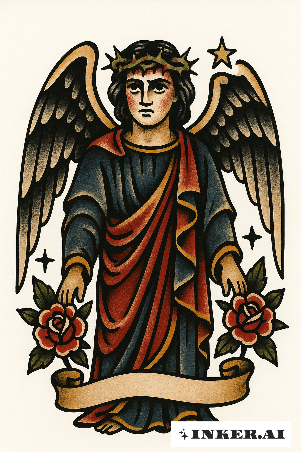 Guardian Angel in a Crown of Thorns