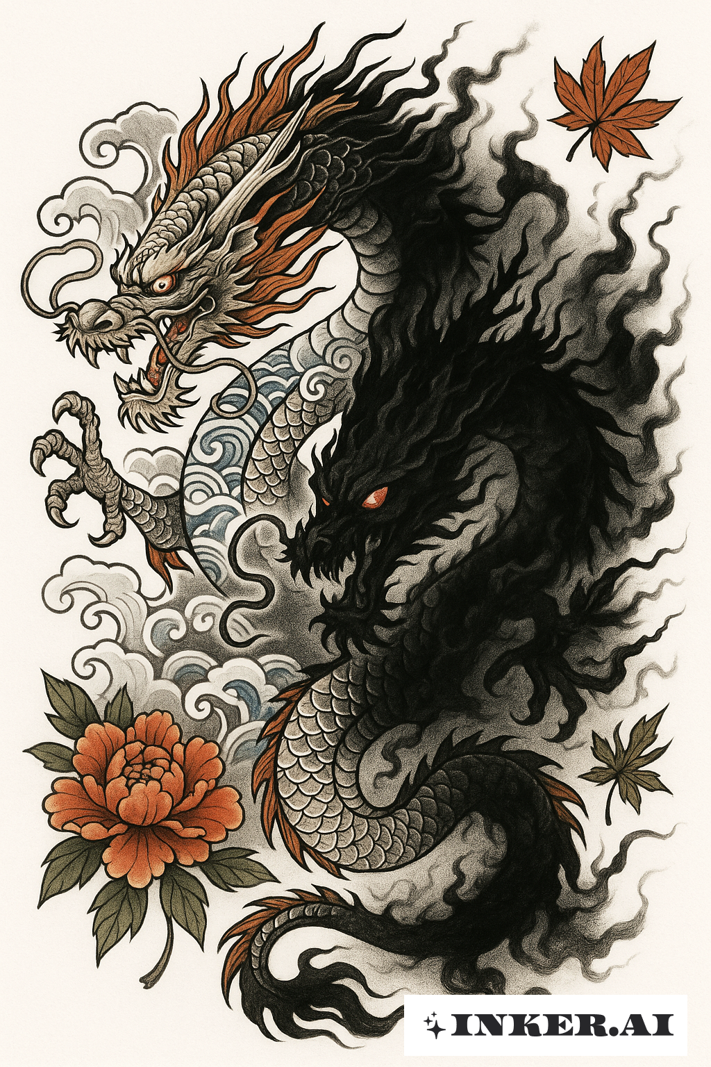 Dragon Japonais Infecté par les Ténèbres