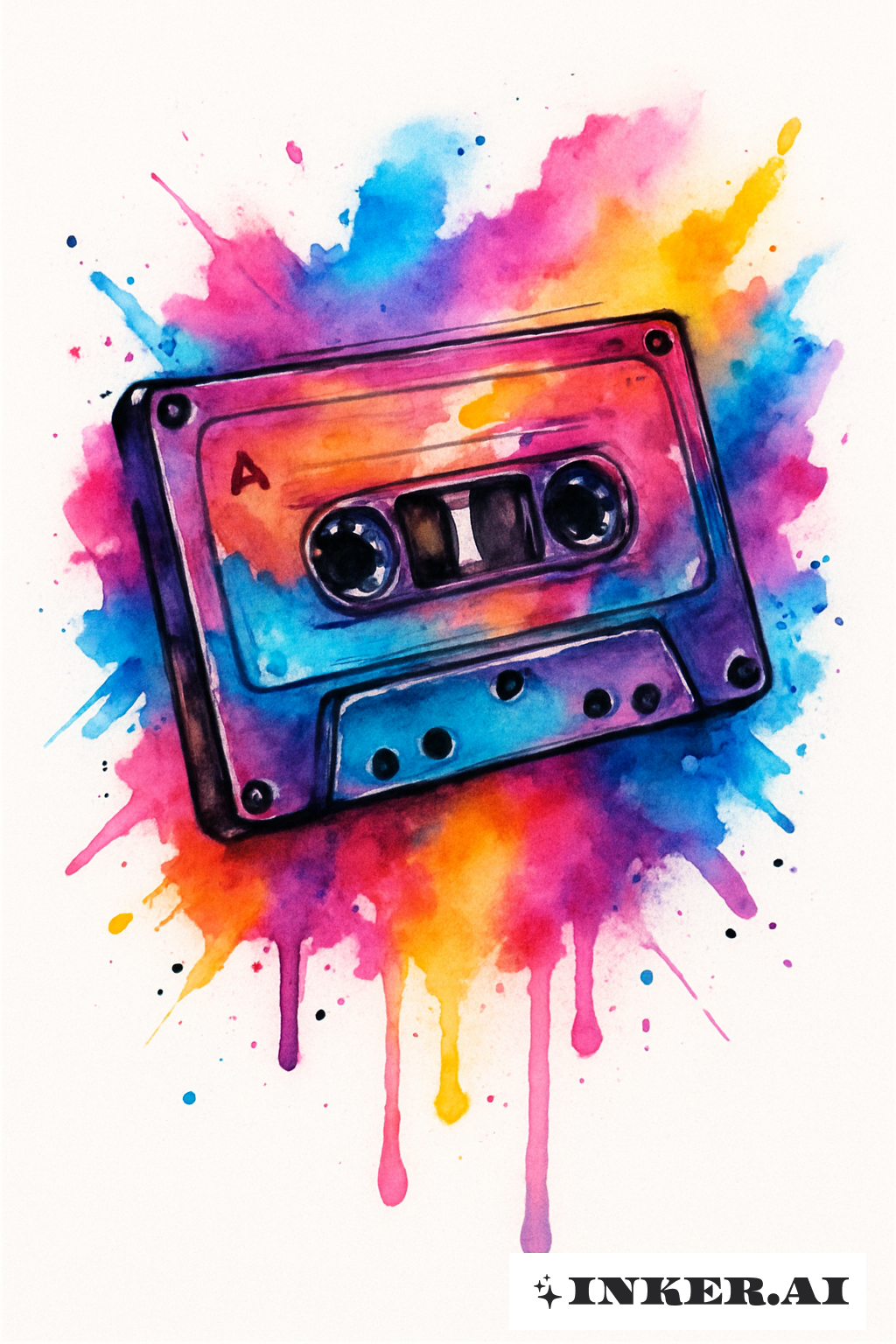 ジェンZ カセットテープ カラー スプラッシュ