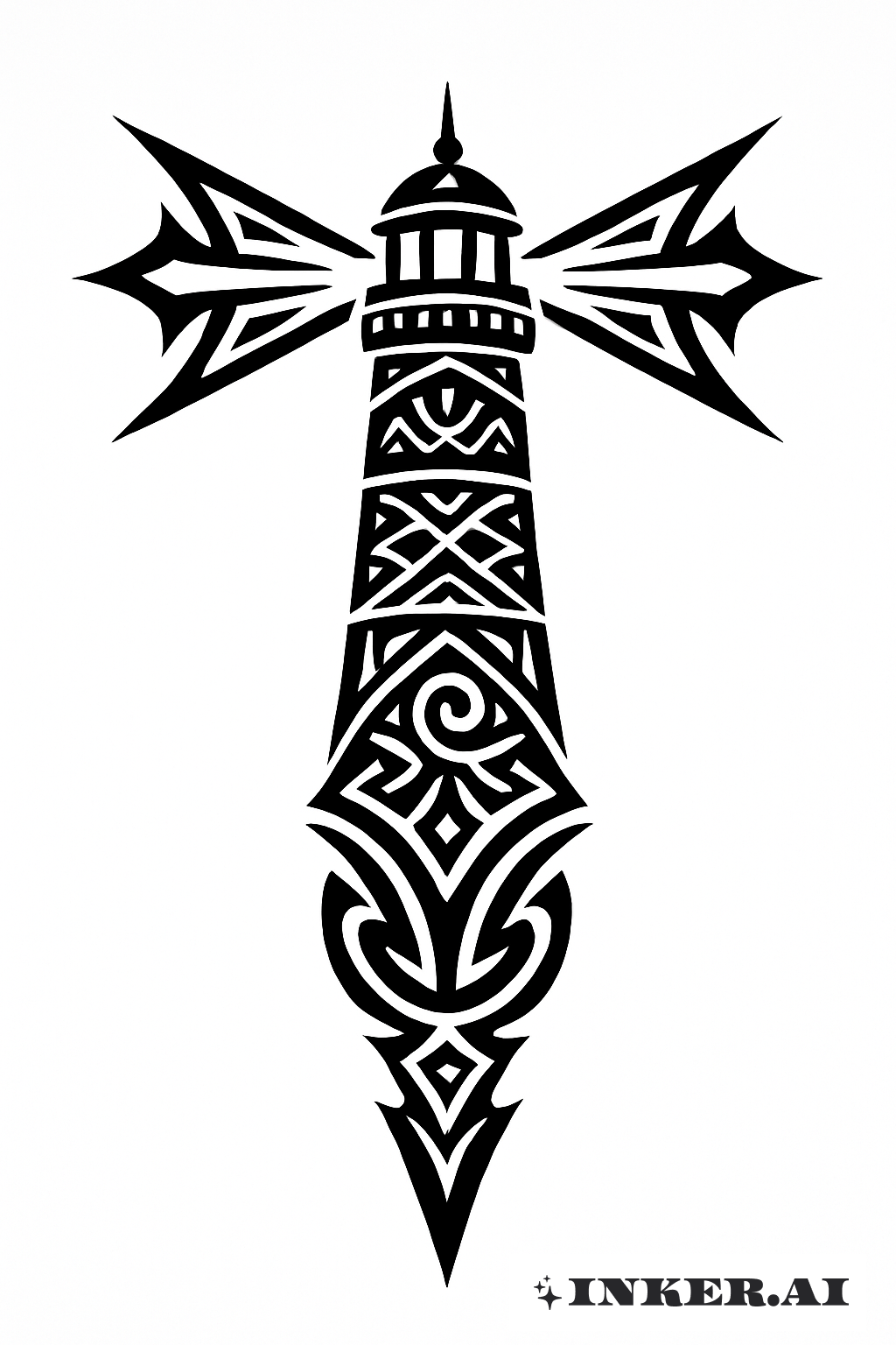 Tribal Spear Pattern Lighthouse Beam