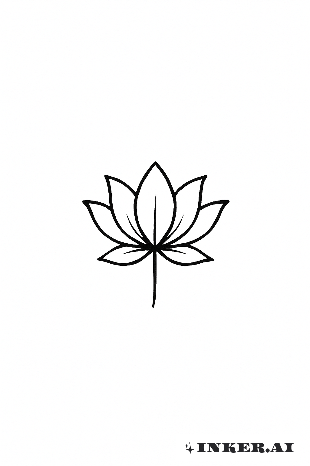 A Tiny Black Lotus Flower Symbol